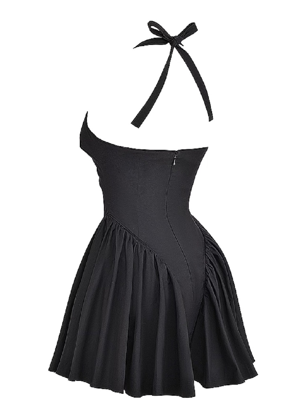 House of CB VALENTIA Black Halter Mini Dress - Picture 5 of 5
